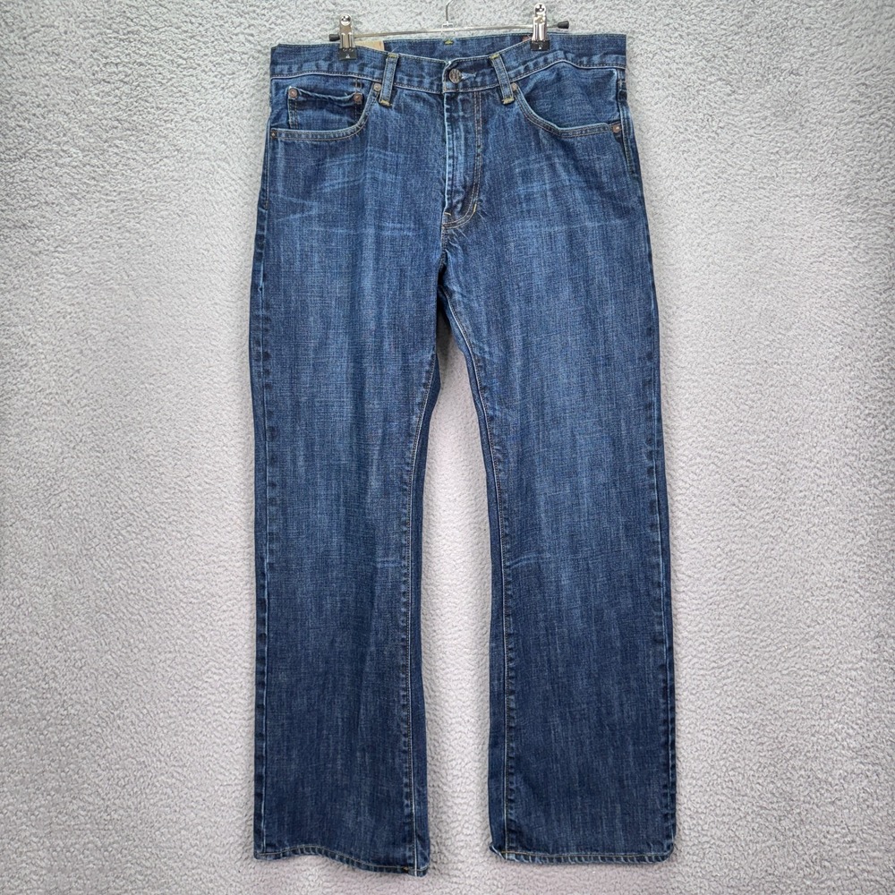 VTG Gap 1969 Jeans Mens 34x32 Blue Bootfit Preppy Classic Whiskered Faded Y2K